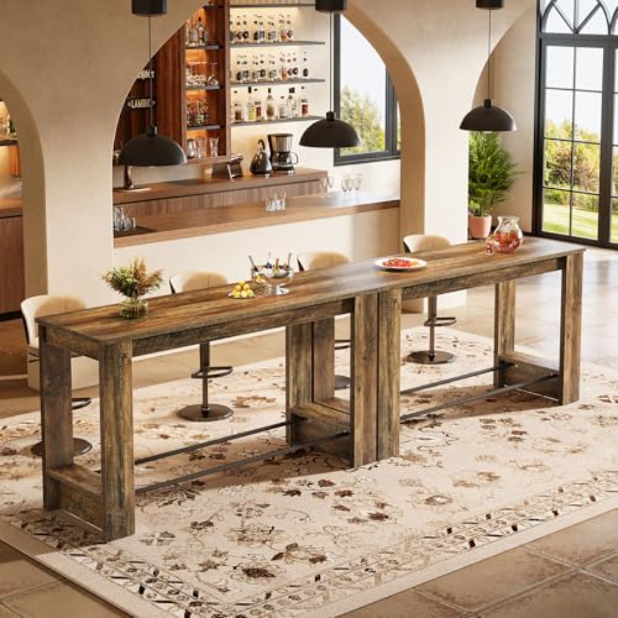 63'' Bar Table Set of 2, Count - Home Bar And Counter review and price