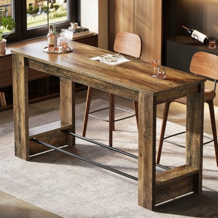 63'' Bar Table Set of 2, Count - Home Bar And Counter review and price