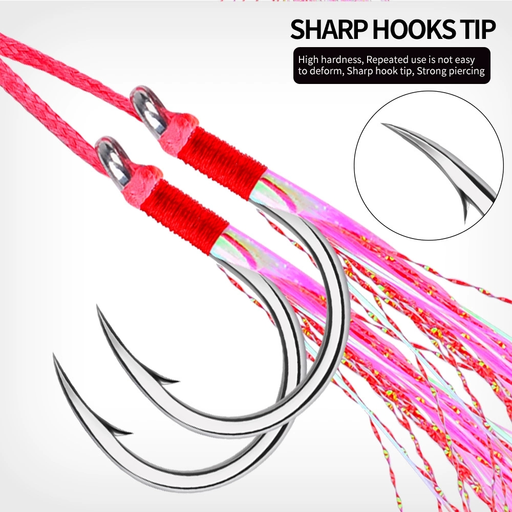 5Pairs Double Barbed Assist Ho - Jigger Double Sided review and price