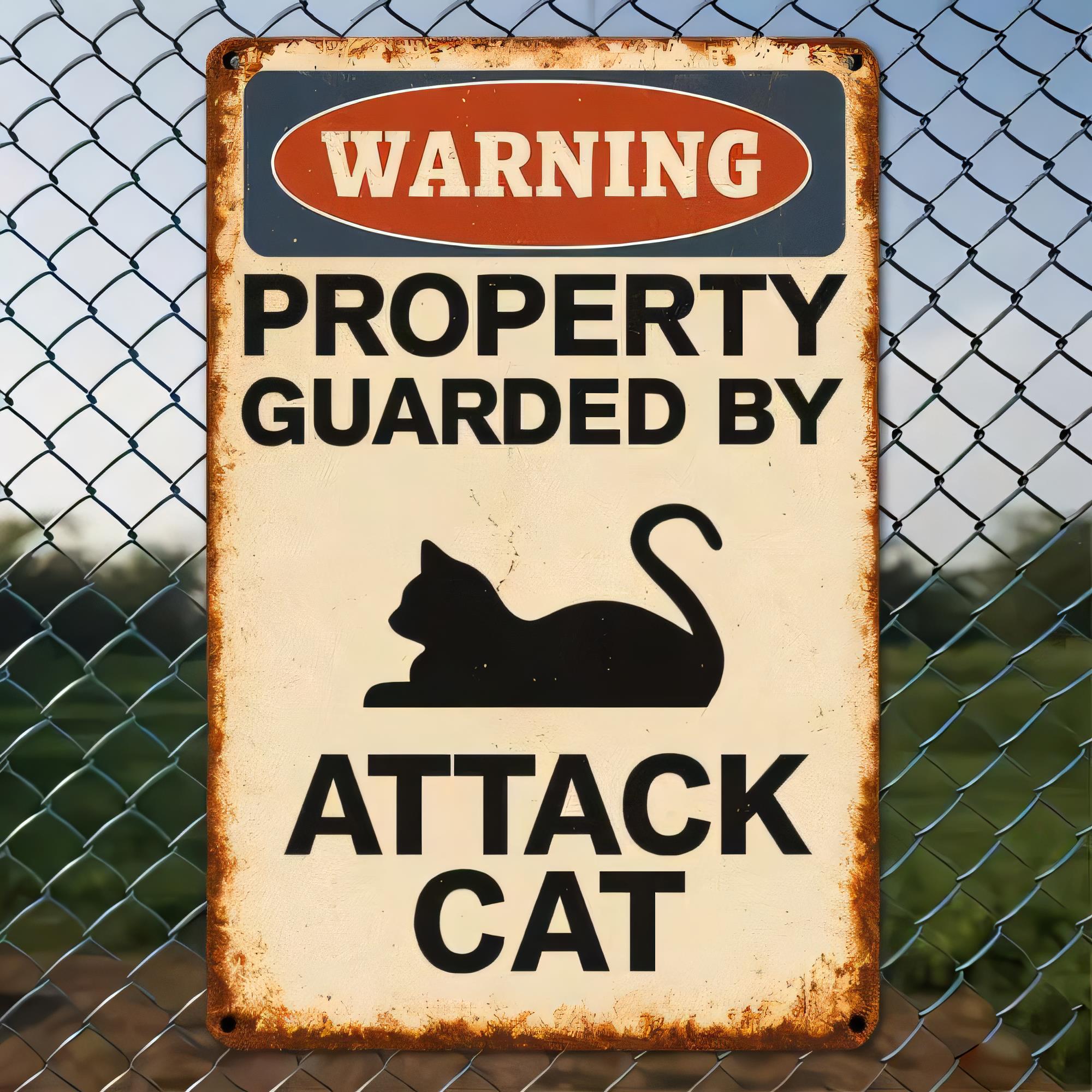Tin Sign Warning Property Guar - Home Bar And Kitchen review and price