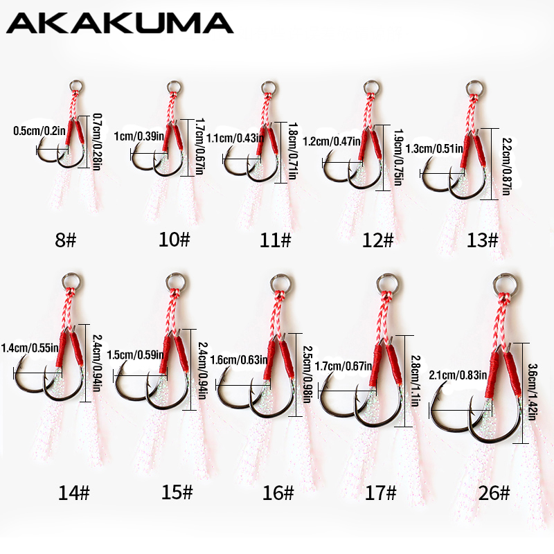 10Pcs Fishing Hooks Single Hoo - Jigger Double Sided review and price