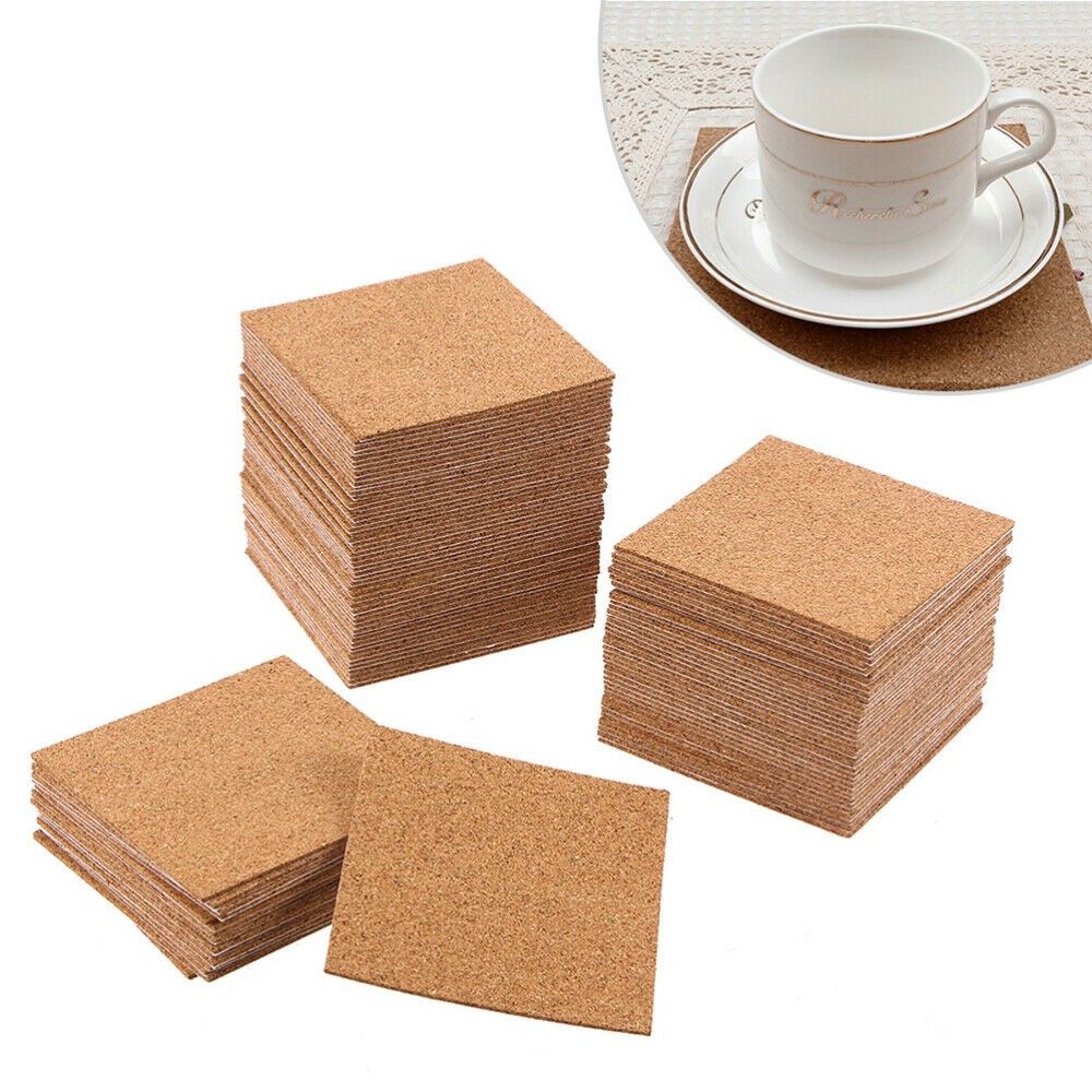 10Pcs Cork Coasters Square Cor - Home Bar Supplies review and price