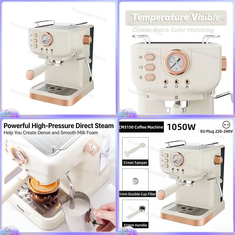 20 Bar Semi-Automatic Espresso - Home Bar And Coffee review and price
