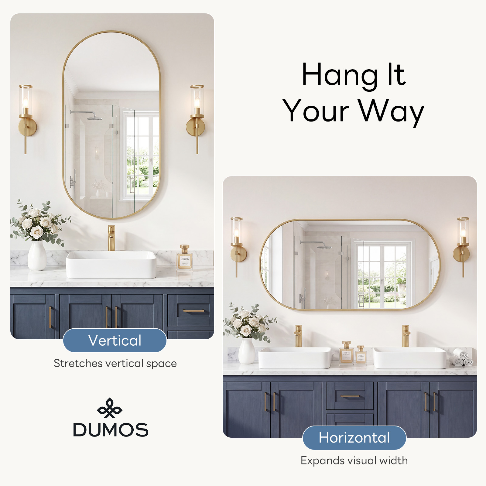 JHK Oval Wall Mirror with Meta - Home Bargains review and price