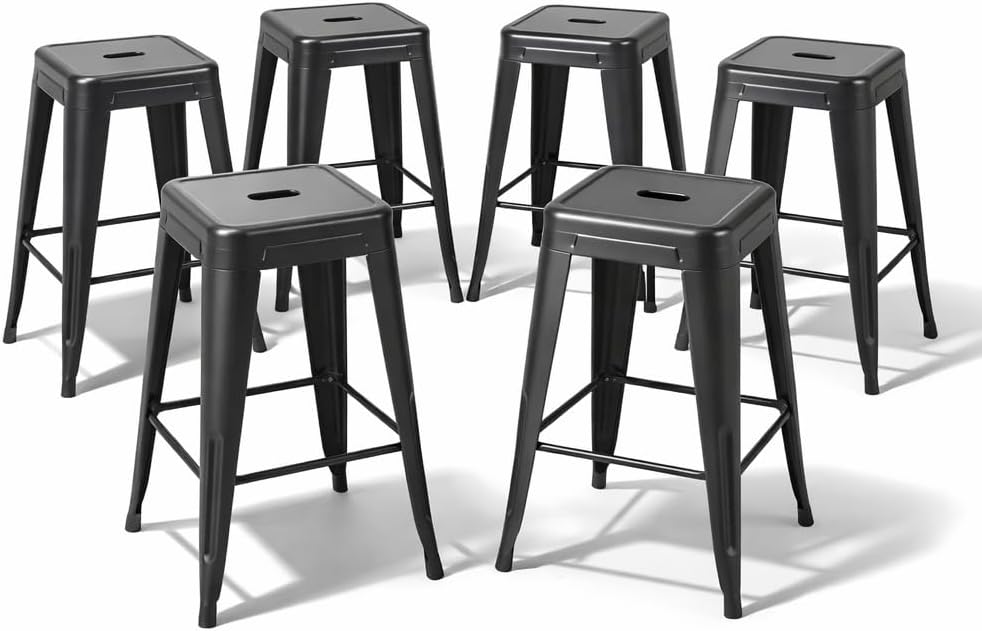 Midnight Black Metal Counter H - Home Bar Seating review and price