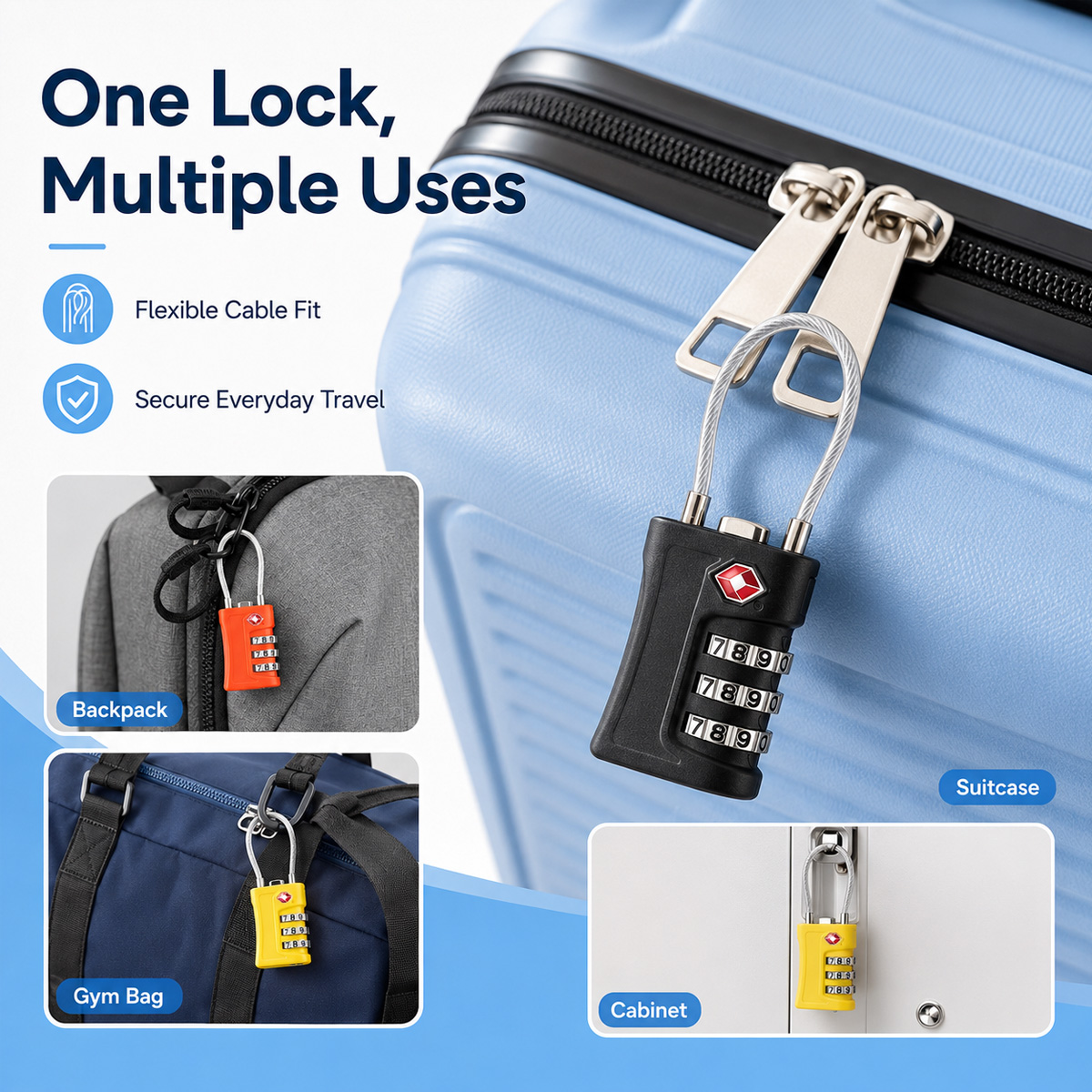 TSA Approved Luggage Lock 3 Di - Home Bargains review and price