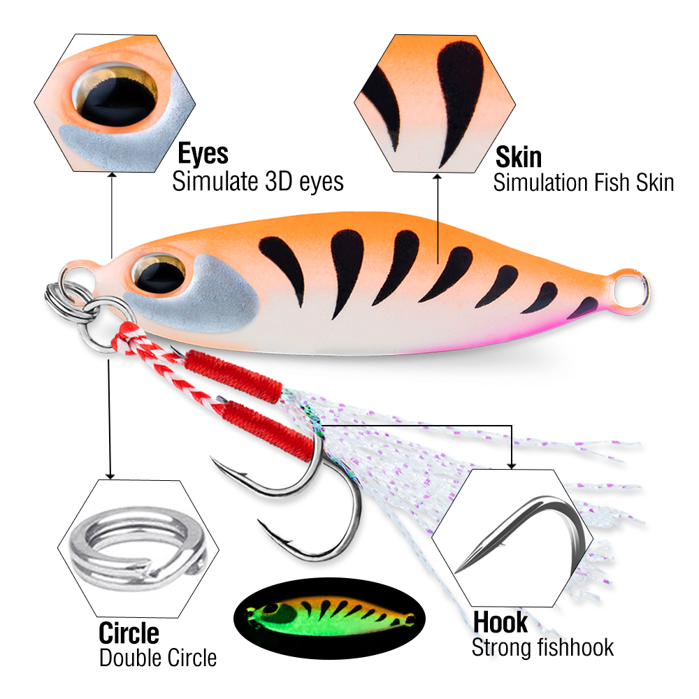 5Pcs Jig Bait 7G/10G/15G/20G S - Jigger Double Sided review and price