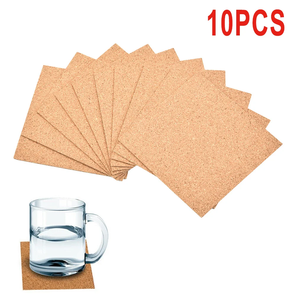 10Pcs Cork Coasters Square Cor - Home Bar Supplies review and price