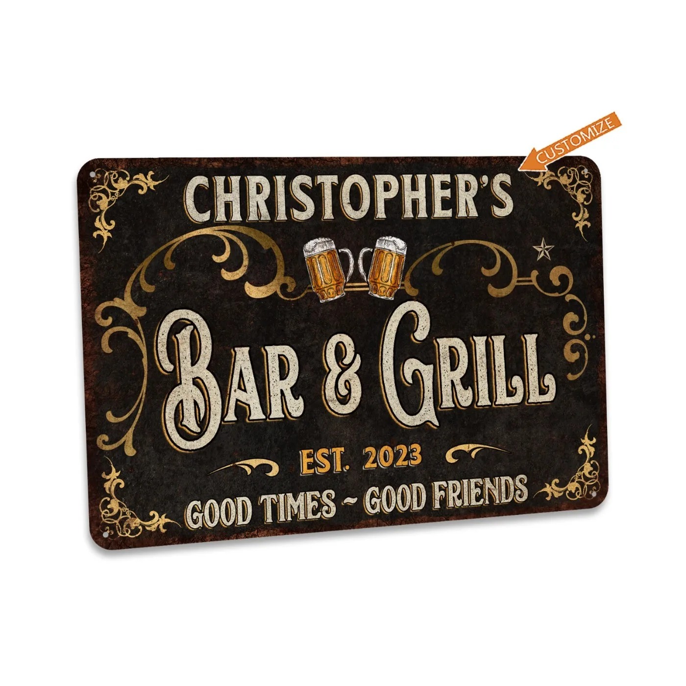 1PC Personalized Bar & Grill M - Home Bar Signs review and price