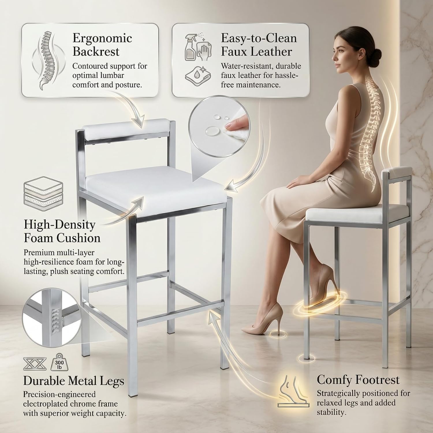 Bar Stools Set of 2, 30 Inch M - Home Bar Stools review and price