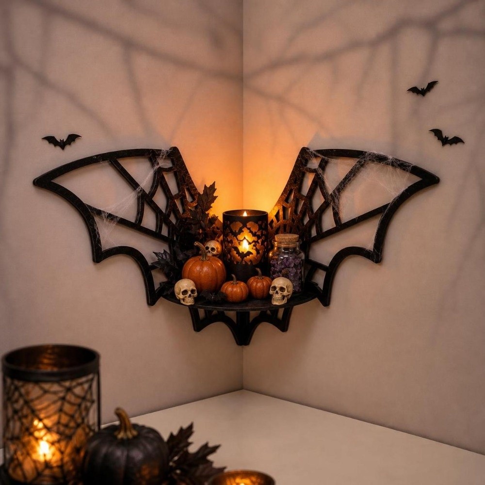 Wooden Bat Corner Shelf Hollow - Home Bar Shelf review and price