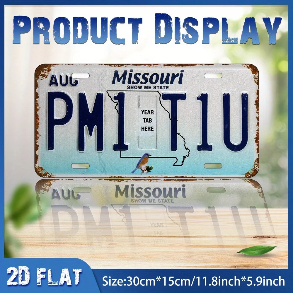 2D Flat Retro Missouri Blue Bi - Home Bar Signs review and price