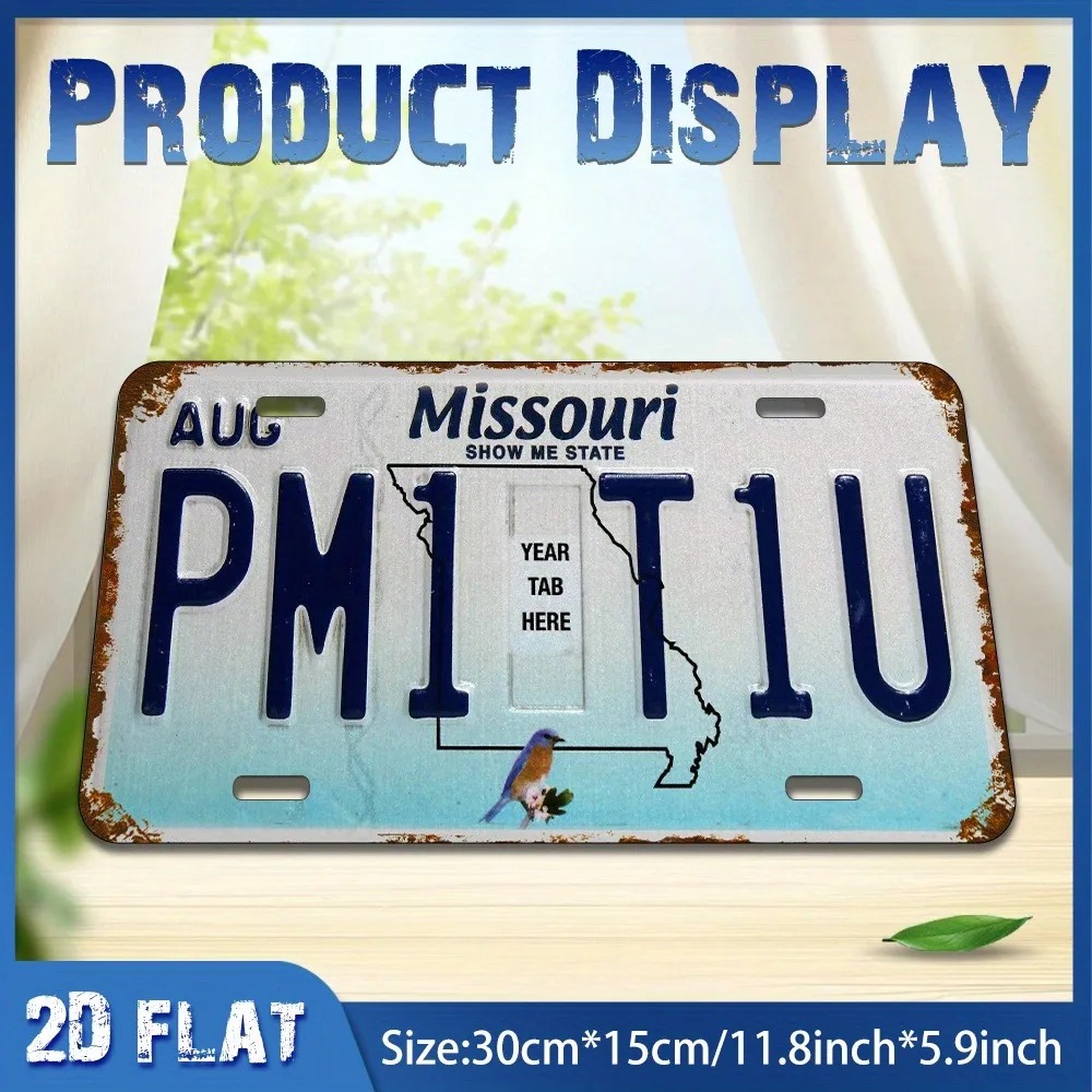 2D Flat Retro Missouri Blue Bi - Home Bar Signs review and price