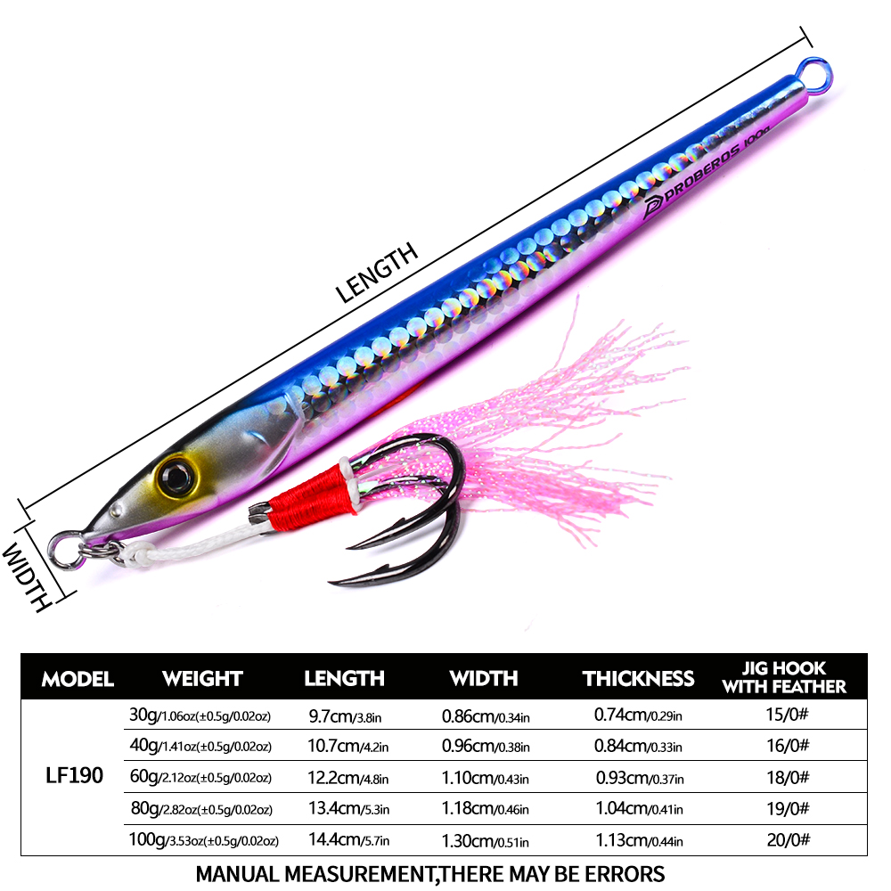 PROBEROS 30-100g Fast Sinking  - Jigger Double Sided review and price