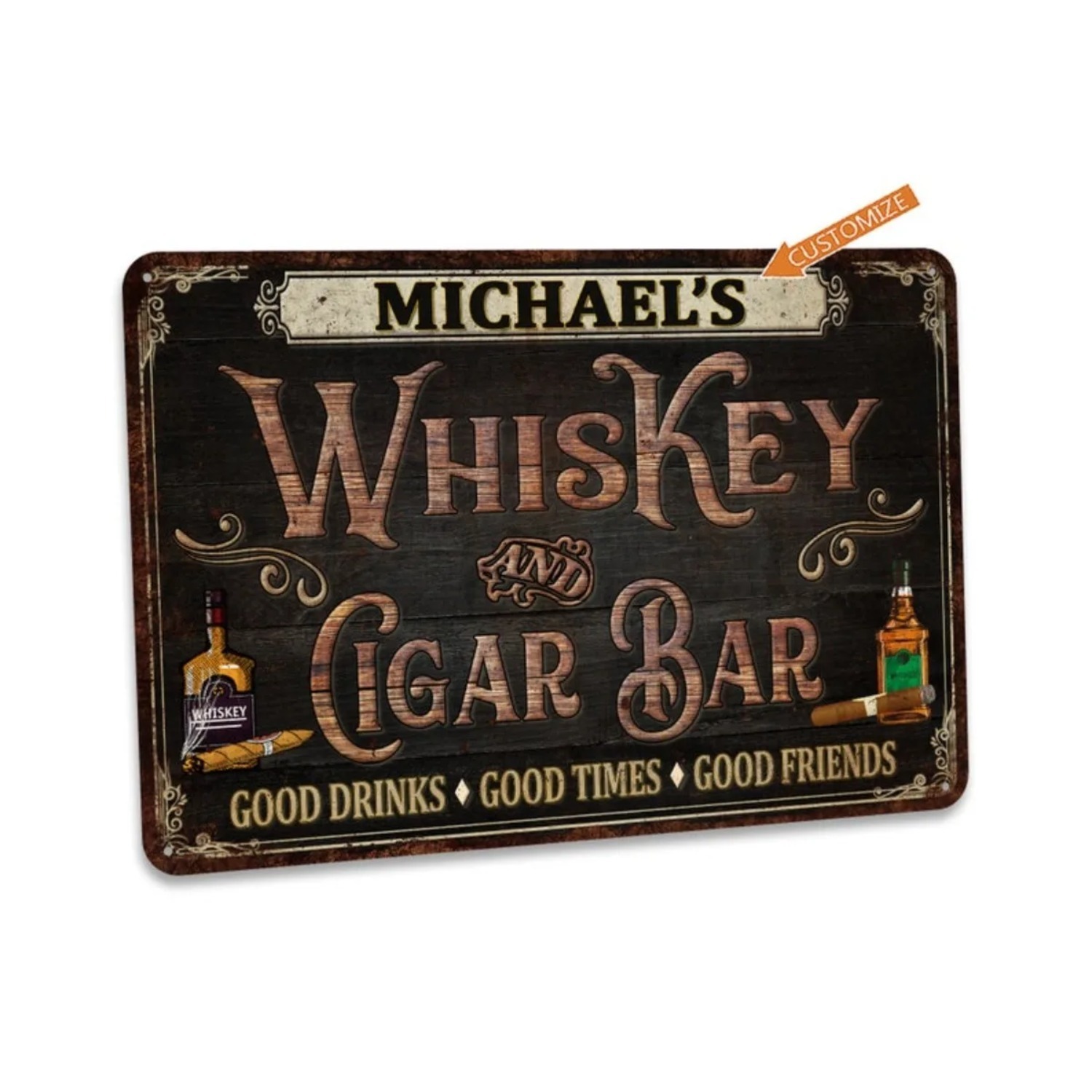 Custom Personalized Vintage Wh - Home Bar Signs review and price