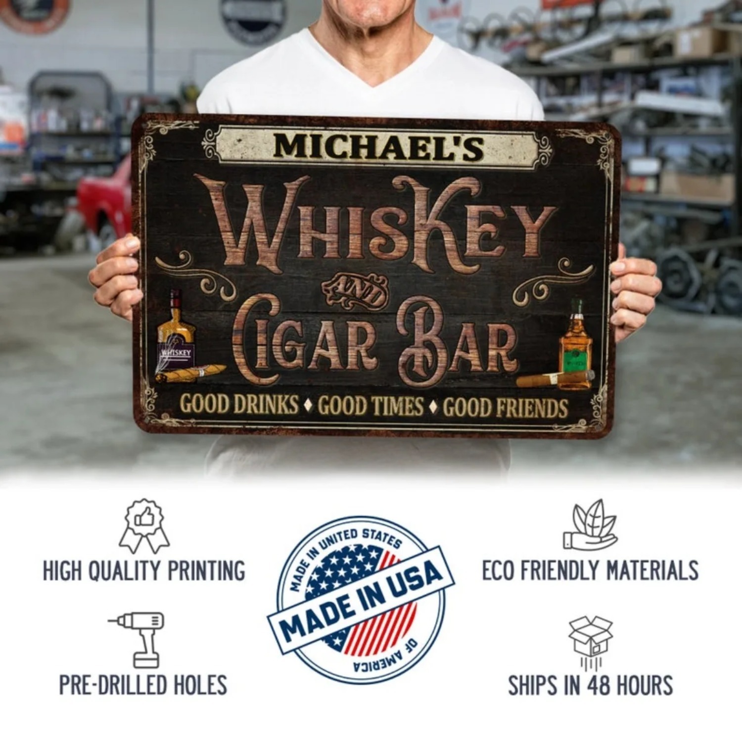 Custom Personalized Vintage Wh - Home Bar Signs review and price