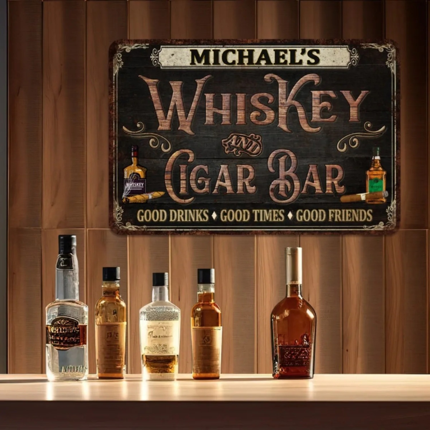 Custom Personalized Vintage Wh - Home Bar Signs review and price
