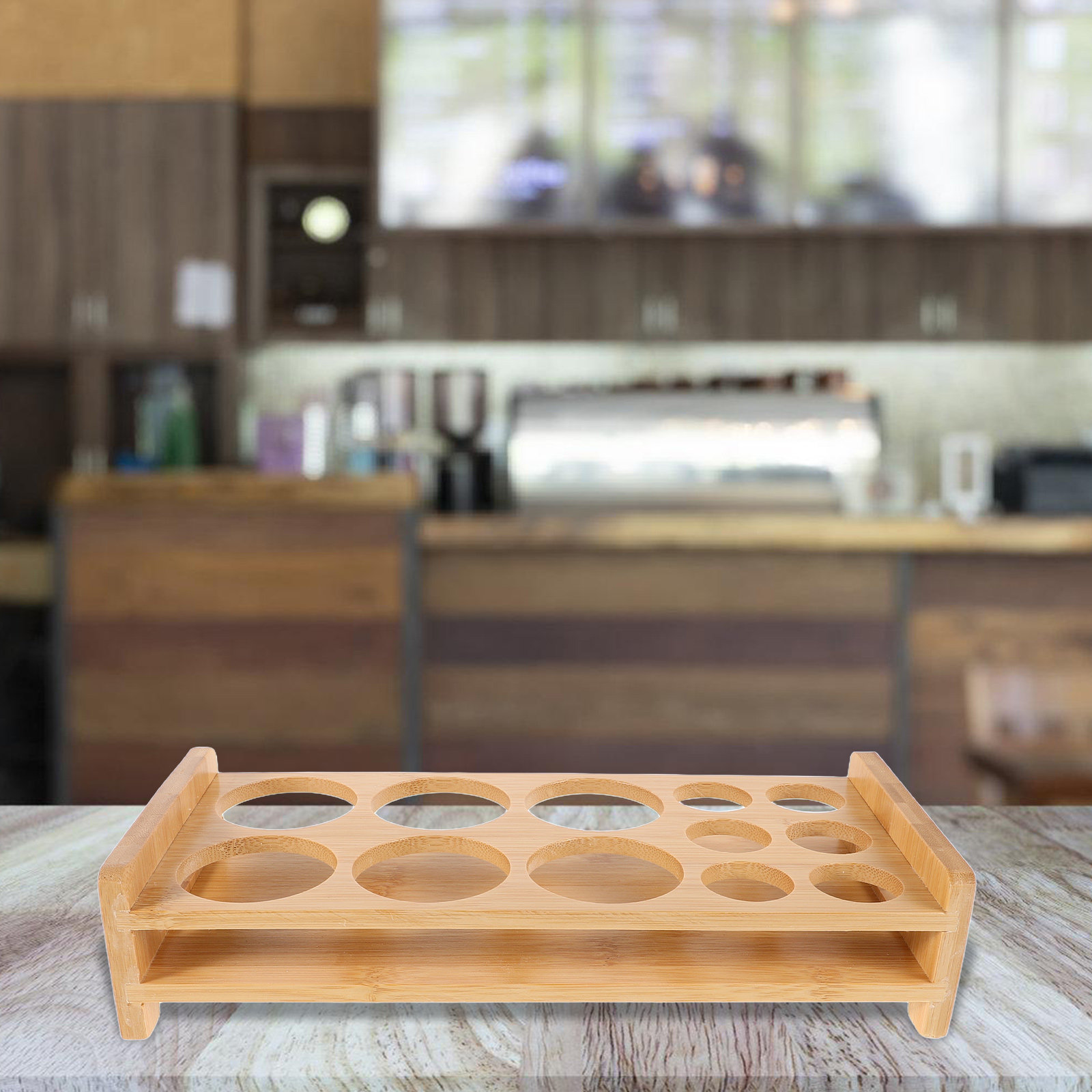 Bamboo Shot Glass Holder Premi - Home Bar Stand review and price