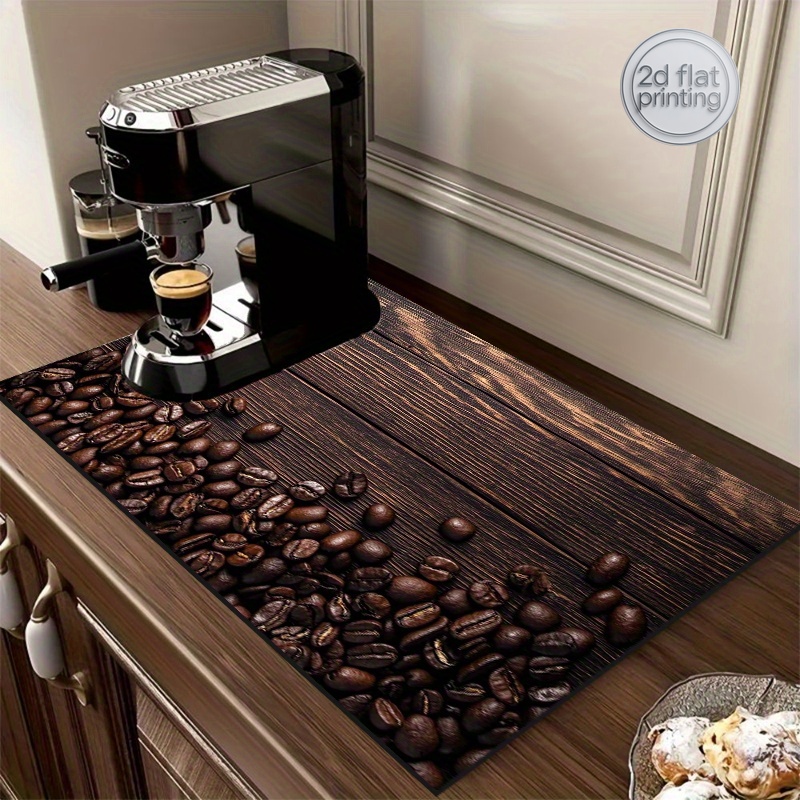 1pc Cutlery Drying Mat, Coffee - Bar Mat Rubber review and price