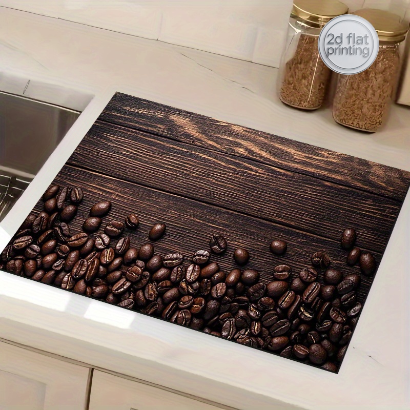 1pc Cutlery Drying Mat, Coffee - Bar Mat Rubber review and price